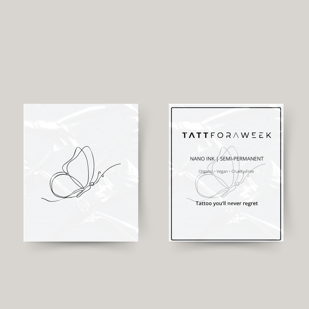 Tatuagem temporária de borboleta fineline