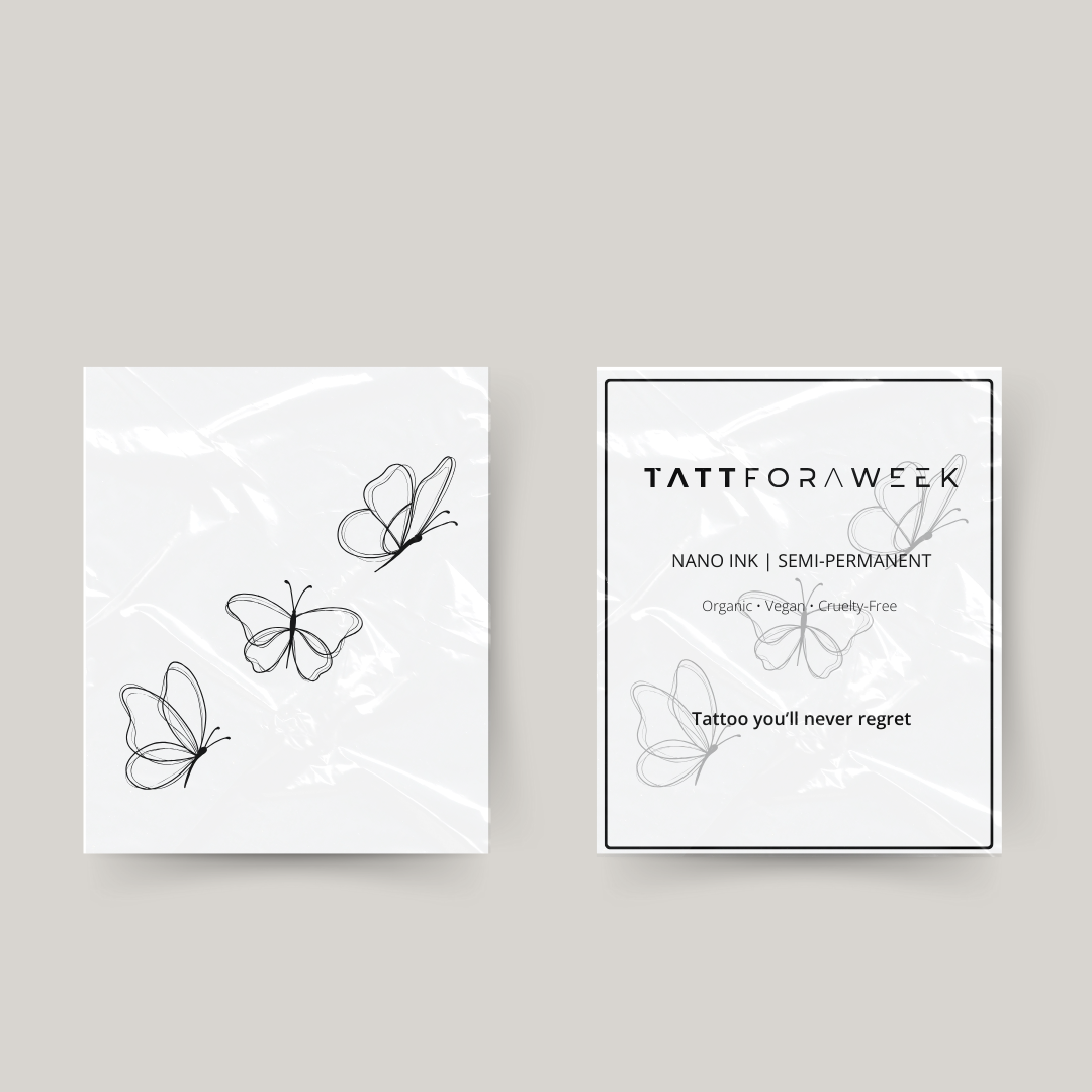 Tatuagem temporária de borboletas