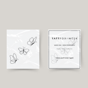 Tatuagem temporária de borboletas
