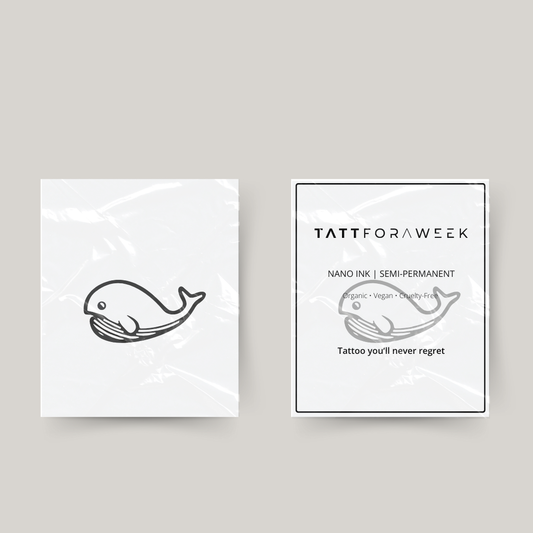Tatuagem temporária de baleia