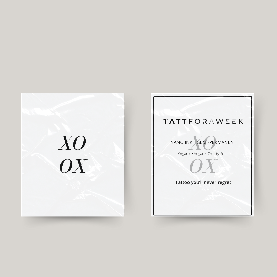 Tatuagem temporária xo xo