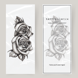 Grandes rosas de tatuagem falsa