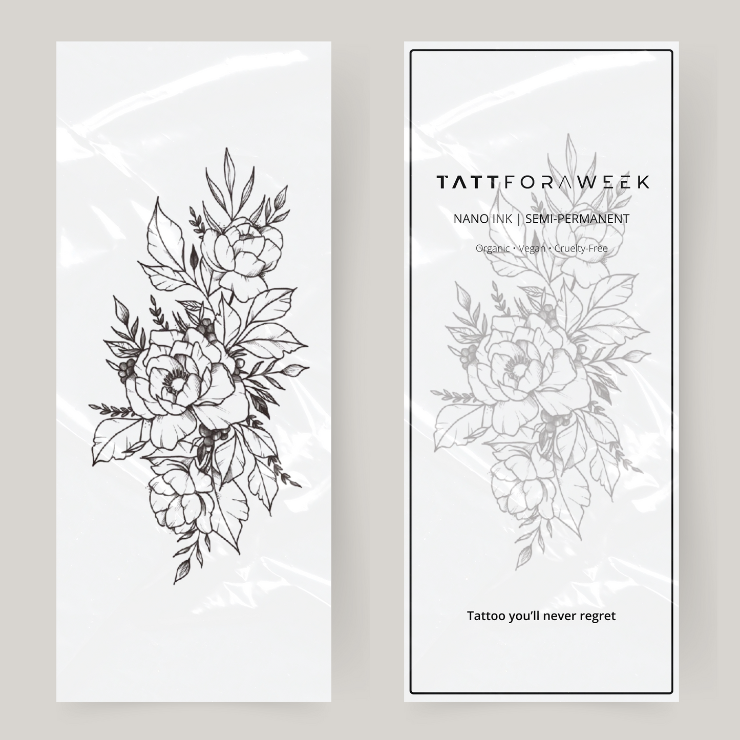 Grande tatuagem falsa de roseira