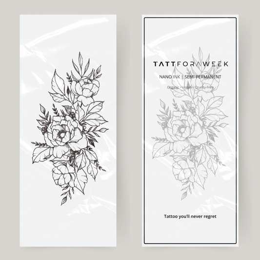 Grande tatuagem falsa de roseira