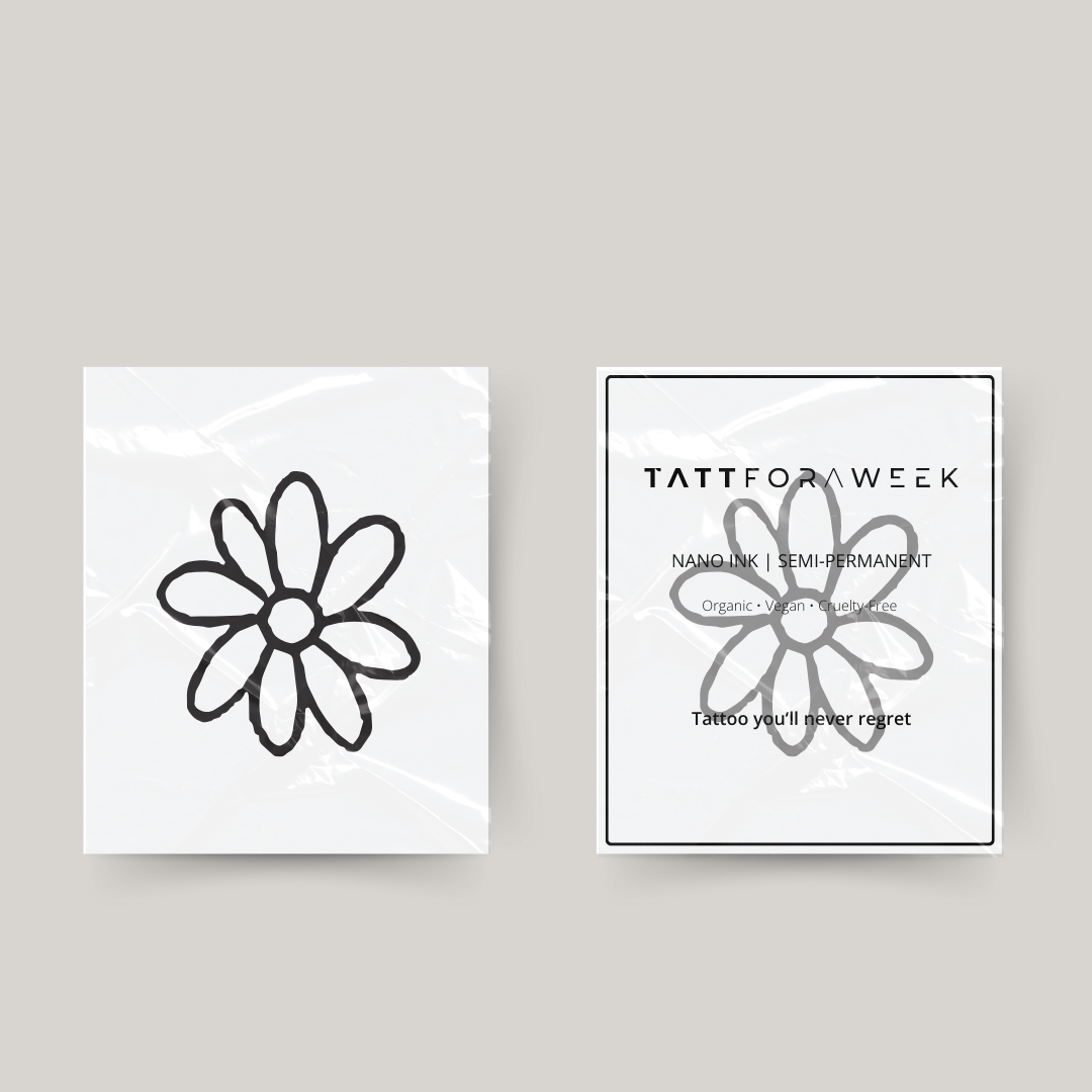 Flor de tatuagem temporária