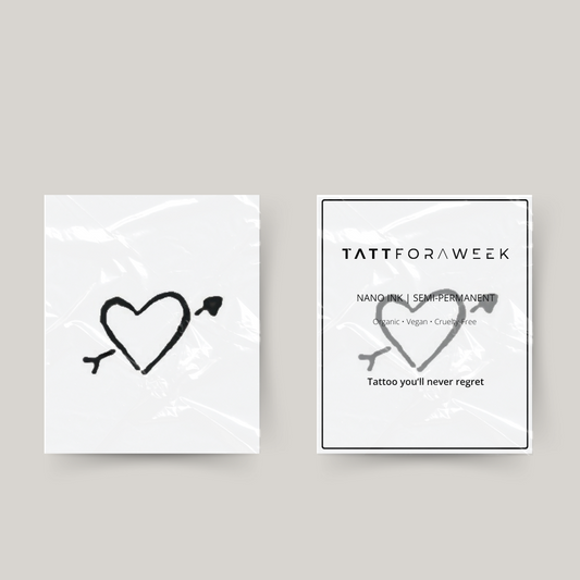 Tijdelijke tattoo hart pijl
