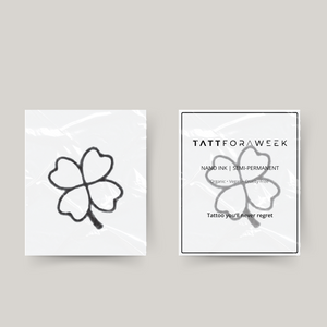 Tatuagem temporária de trevo de quatro folhas