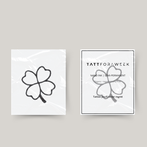 Tatuagem temporária de trevo de quatro folhas