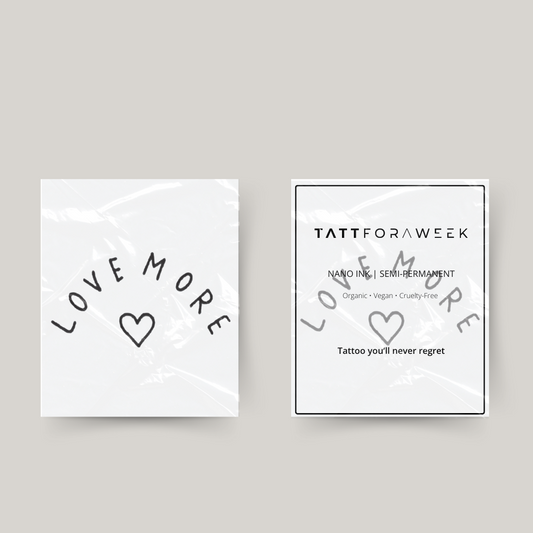 Tijdelijke tattoo love more