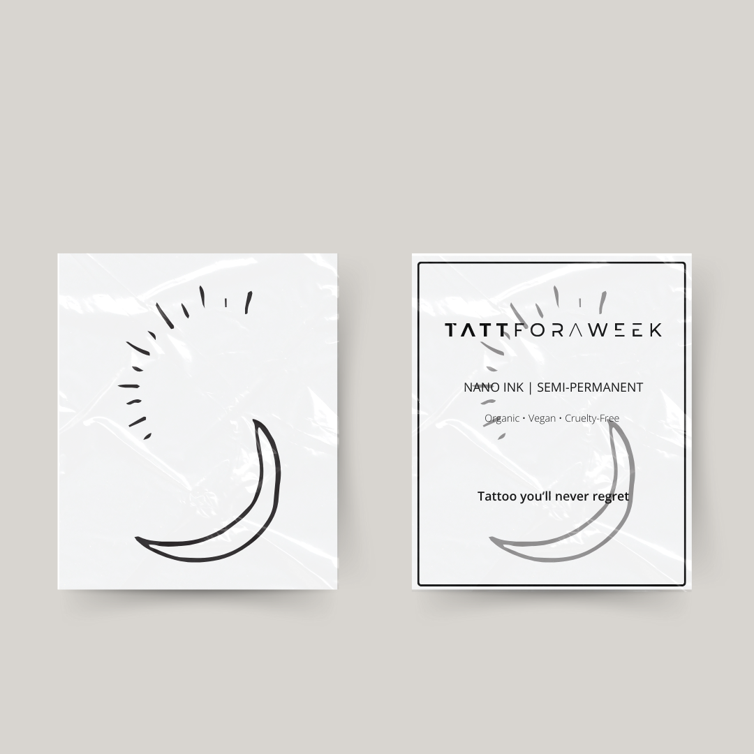 Lua tatuagem temporária e raios solares