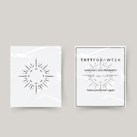 Tijdelijke tattoo zon stralend