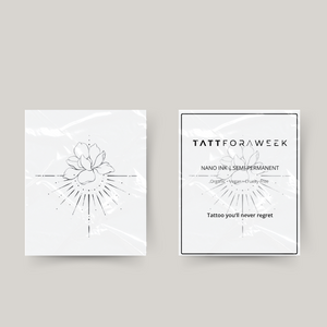Raios de sol e flor temporária da tatuagem